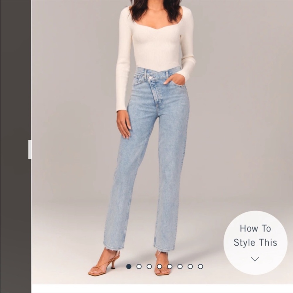 Abercrombie and fitch criss cross jeans